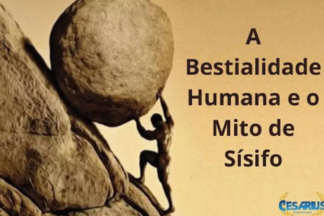 Representação do mito de Sísifo