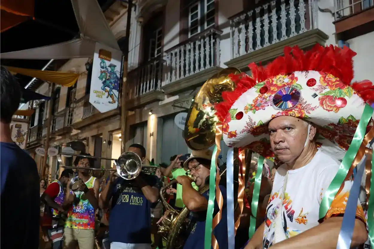 Animação total dos foliões e integrantes do Bloco Folia Nossa