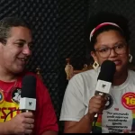 Bruno Teixeira (à esquerda) é o candidato do PSTU à Prefeitura de Mariana